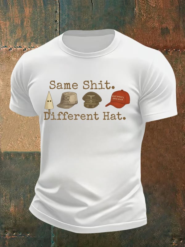 Men's  Same shit Different costume Print T-Shirt