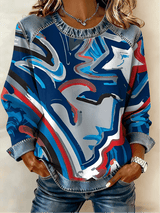 Women's Football Print Sweatshirt