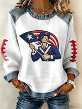 Women's Football Print Sweatshirt