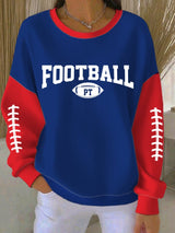 Women's Football Print Sweatshirt