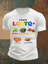 Men's LGBTQ+ Pride Graphic Tee for Food Lovers