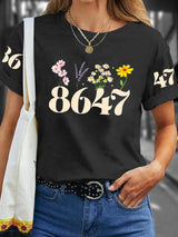 🔥Buy 3 Get 15% Off🔥Women's Floral 8647 Printed Casual T-Shirt