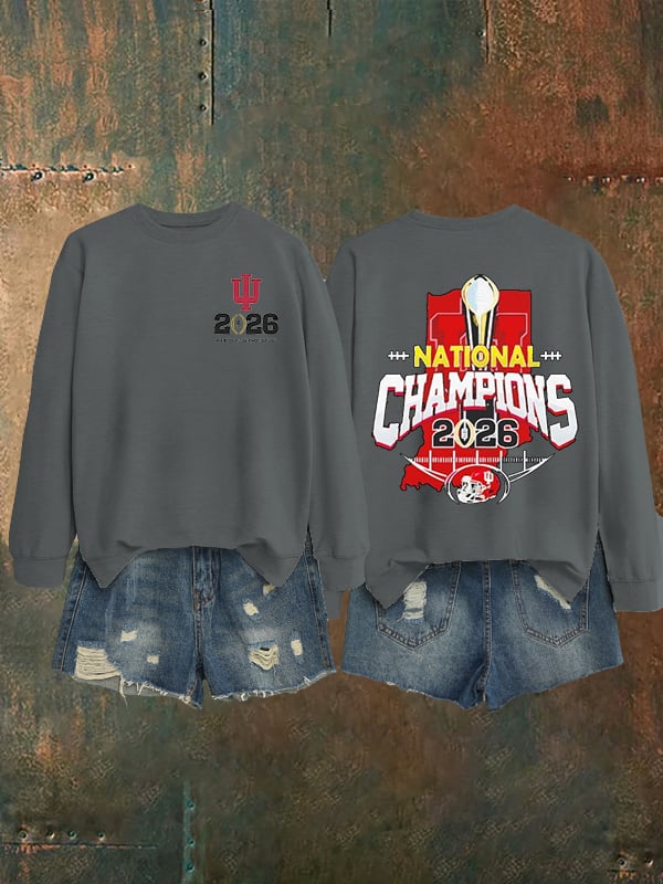 Women's   Football Print Sweatshirt