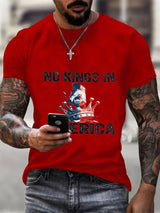 Men's  No Kings In America Print  T-shirt