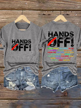 🔥Buy 3 Get 15% Off🔥Women's Hands Off Protest Print Casual T-Shirt