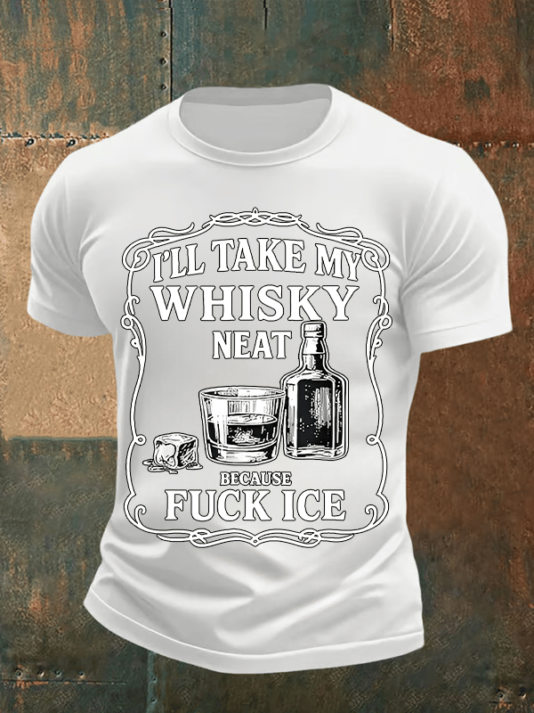 Men's  Whiskey F*ck ICE Abolish ICE Print  T-Shirt