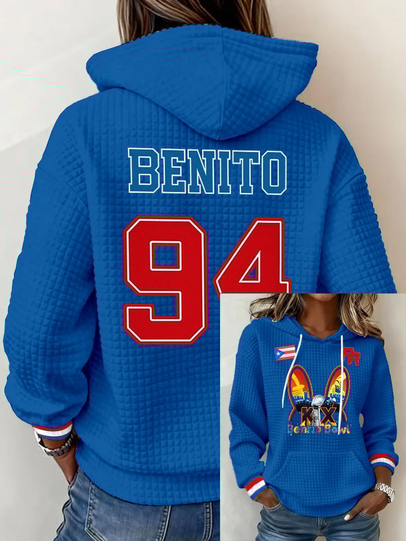 Women's Puerto Rico Print Print Hoodie