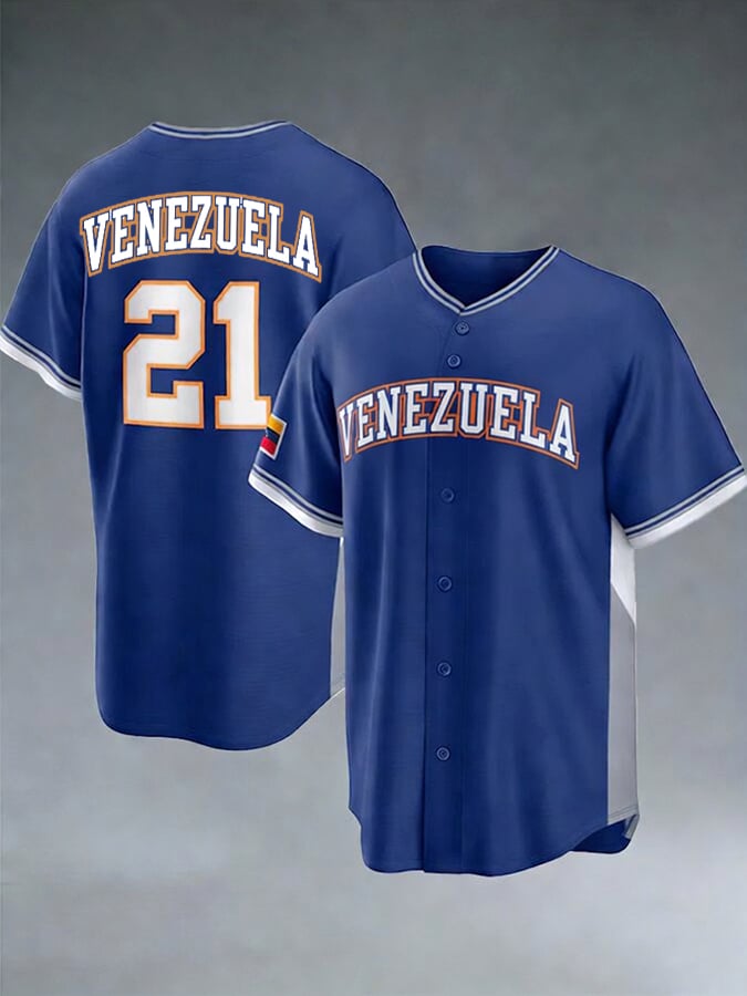 Men's Baseball Print  Shirt