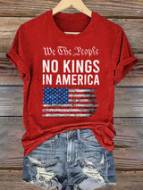 🔥Buy 3 Get 15% Off🔥Women's No Kings In America Print T-Shirt