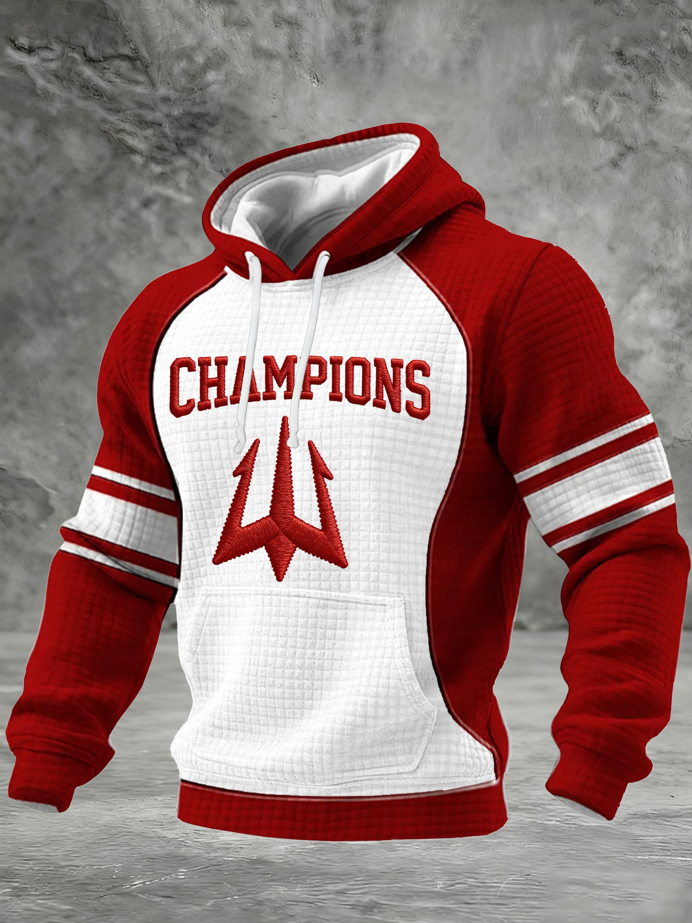 Men's Retro Football Printed Hoodie