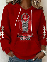 Women's Football Print Casual Sweatshirt