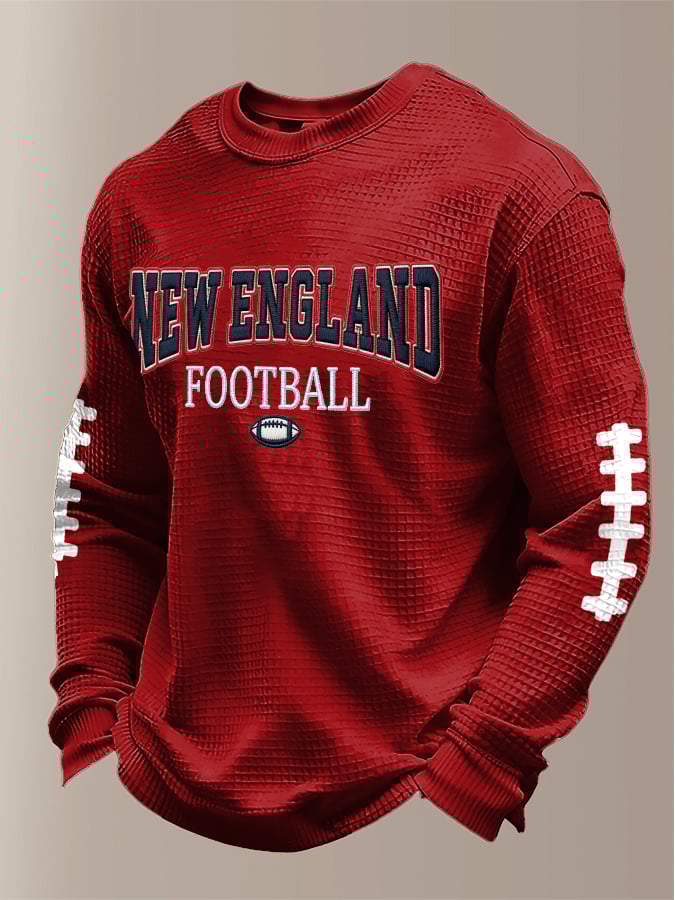Men's Football Print Waffle T-Shirt