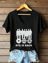 🔥Buy 3 Get 15% Off🔥Women's BTS lovers Printed short-sleeved T-shirt