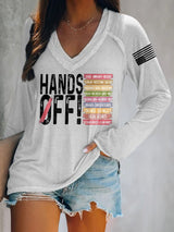 🔥Buy 3 Get 15% Off🔥Women's Retro Hands Off Protest Print T-Shirt