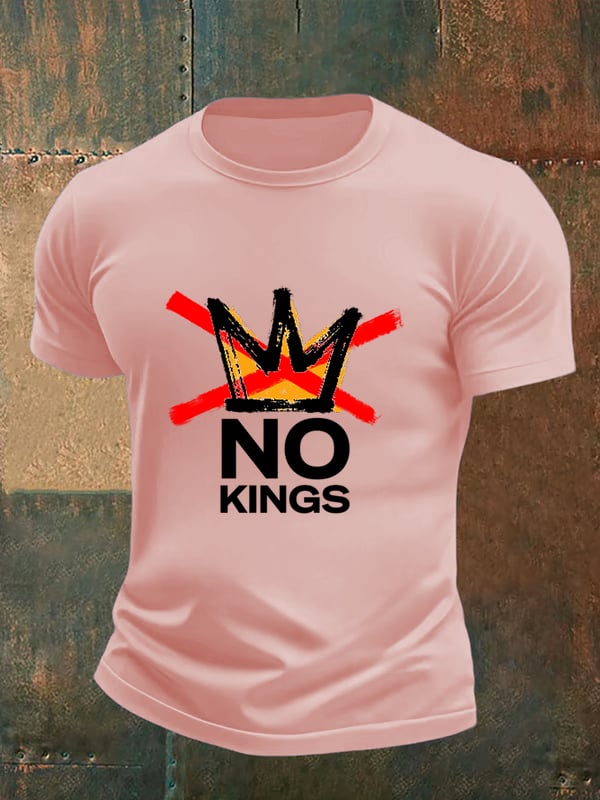 🔥Buy 3 Get 15% Off Men's no kings in America print  T-Shirt
