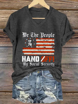 Women's We The People Hands Off My Social Security Print T-Shirt