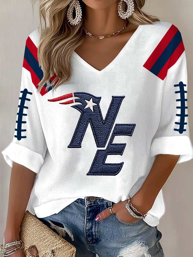 Women's Football V-Neck Top