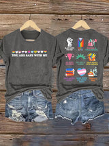 Women's  You are safe with me Printed T-Shirt