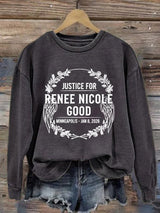Women's Justice For Her Print Casual Sweatshirt