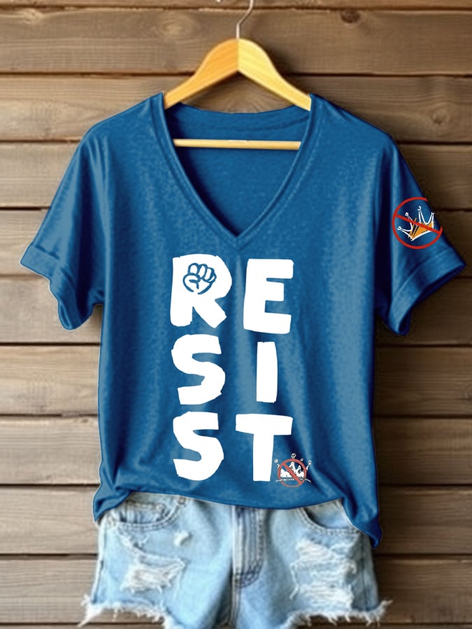 🔥Buy 3 Get 15% Off🔥Women's Resist king Printed Short-Sleeved T-Shirt