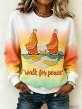 Monks participated in a peace walk with their peace dog Women's  Sweatshirt