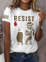🔥Buy 3 Get 15% Off🔥Retro Bear And Penguin Resist Print T-Shirt