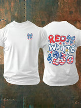 Men's  RED WHITE &250  Print  T-Shirt