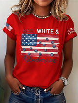 Retro Red White And Blueberries United States Of America • 1776–2026 Print T-Shirt