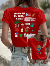 Women's Puerto Rico Print T-shirt