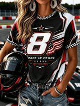 Women's Racing Legends Tribute Print Comfortable Short-Sleeve T-Shirt
