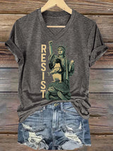 🔥Buy 3 Get 15% Off🔥Women's Penguins Flippers Up Printed V Neck T-shirt