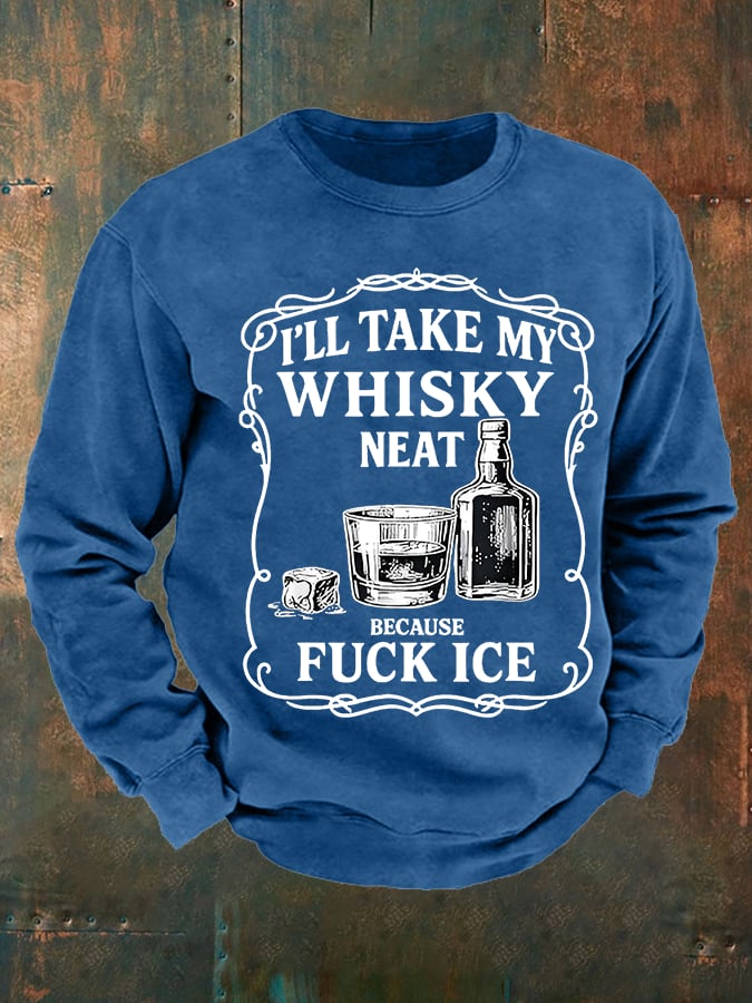 Men's  Whiskey F*ck ICE Abolish ICE  Printed  Sweatshirt