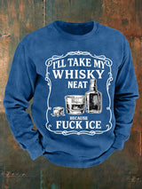 Men's  Whiskey F*ck ICE Abolish ICE  Printed  Sweatshirt