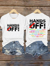 🔥Buy 3 Get 15% Off🔥Women's Hands Off Protest Print Casual T-Shirt