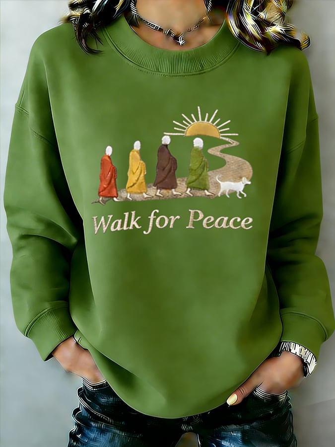 Women's Walk For Peace  Art Print Sweatshirt