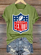 Women's  Team Benito Puerto Rico Print Casual Tee