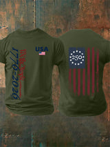 Men's USA 250TH Print Crew Neck T-Shirt