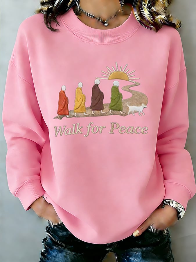 Women's Walk For Peace  Art Print Sweatshirt