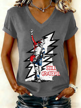 🔥Buy 3 Get 15% Off Women's Still Grateful Print V Neck T-shirt