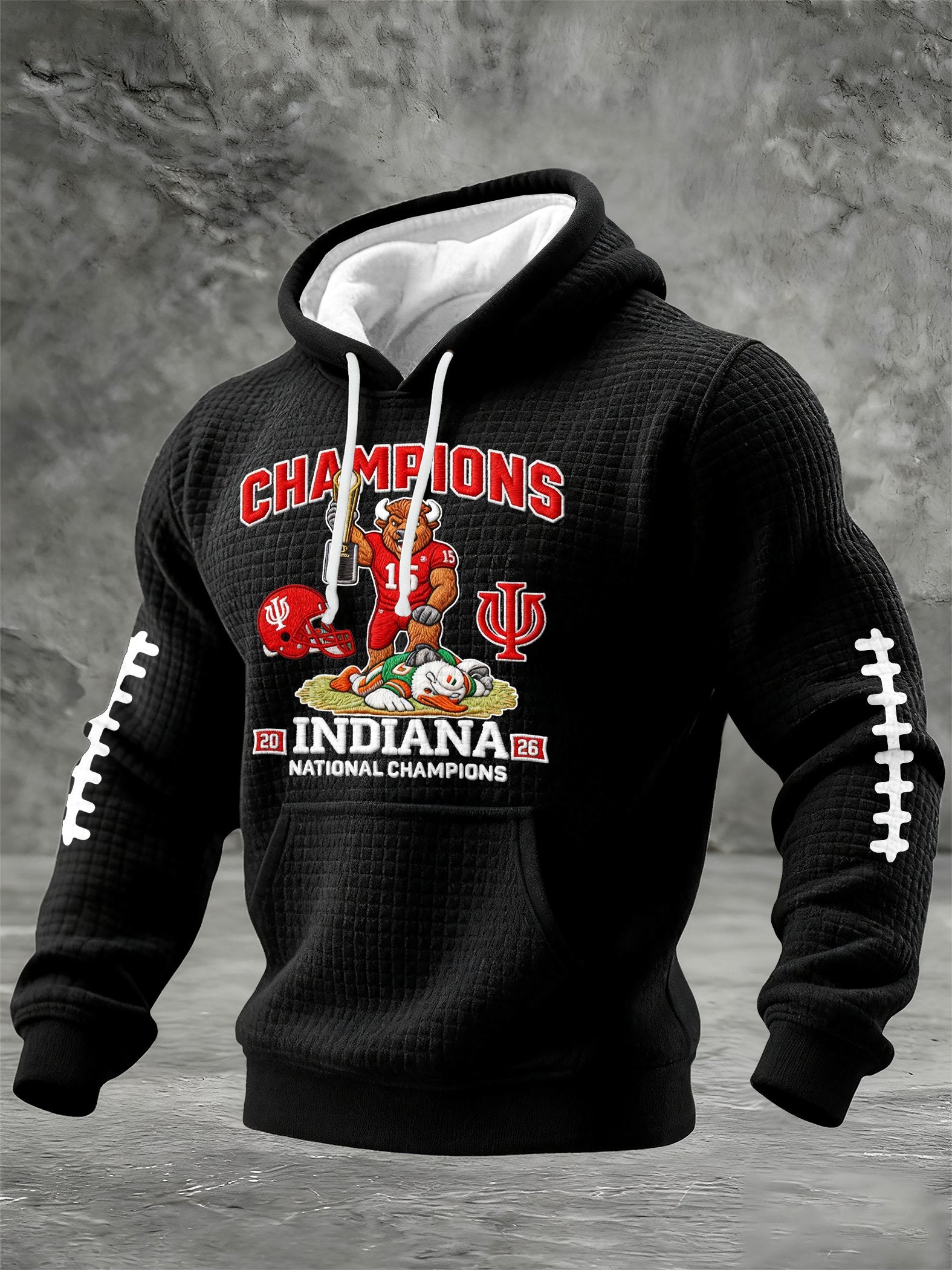 Men's Football Printed Casual Hoodie