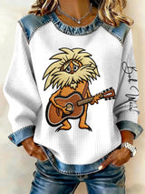 🔥Buy 3 Get 15% Off Women's Vintage Rock Tribute Print Casual Sweatshirt