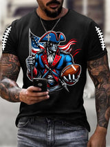 Men's Football Print Casual T-shirt