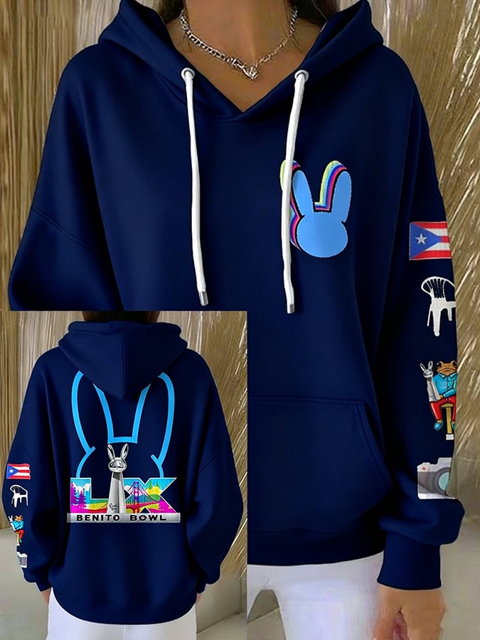 Women's Puerto Rico Print Casual Sweatshirt