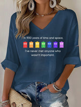 V-Neck Pride Rainbow Police Box , LGBT Pride Month T-shirt