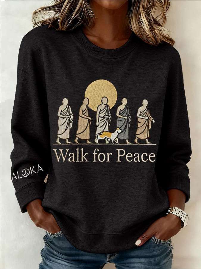 Women's Walk For Peace  Art Print Sweatshirt