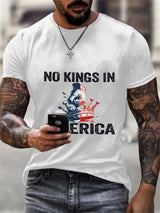 Men's  No Kings In America Print  T-shirt
