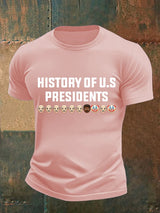 🔥Buy 3 Get 15% Off🔥Men's  History Of US Presidents Print T-Shirt