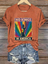 🔥Buy 3 Get 15% Off🔥Women's No Kings In America Print Caasual T-shirt