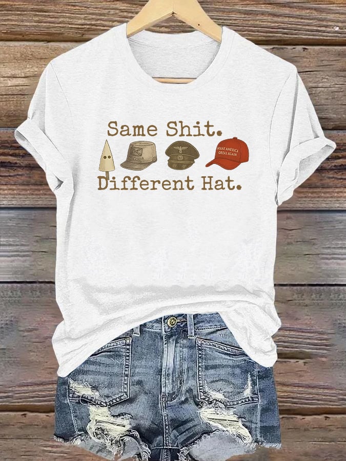 Women's  Same shit Different costume Print T-Shirt