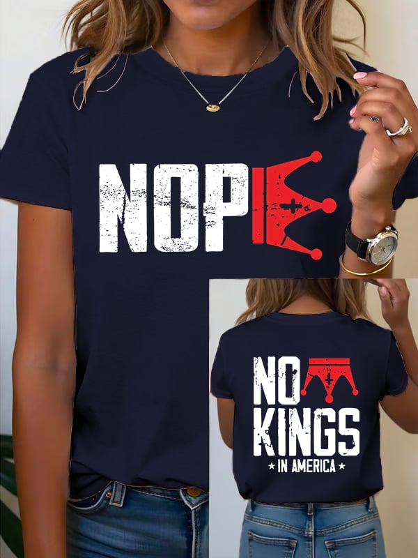 🔥Buy 3 Get 15% Off Women's  No Kings In America T-Shirt
